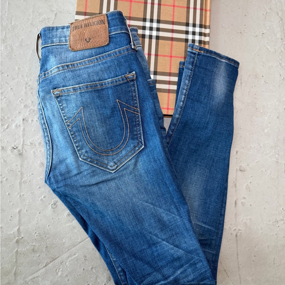 True Religion Tony skinny Blue Jeans size 29 preowned